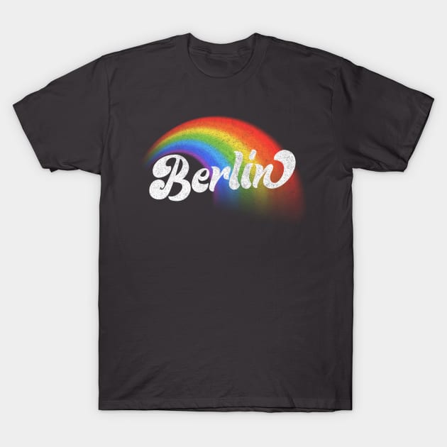 Berlin / Faded Vintage-Style Design T-Shirt by DankFutura